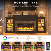 Electric Fireplace TV Stand for 95 Inch TV