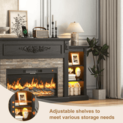 Electric Fireplace TV Stand for 95 Inch TV