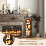 Electric Fireplace TV Stand for 95 Inch TV
