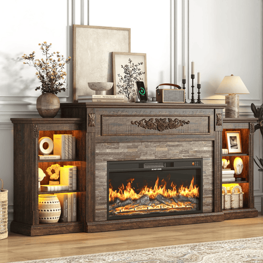 Electric Fireplace TV Stand for 95 Inch TV