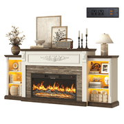 Electric Fireplace TV Stand for 95 Inch TV