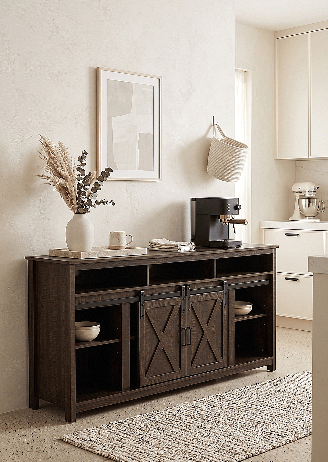 Farmhouse Coffee Bar Cabinet