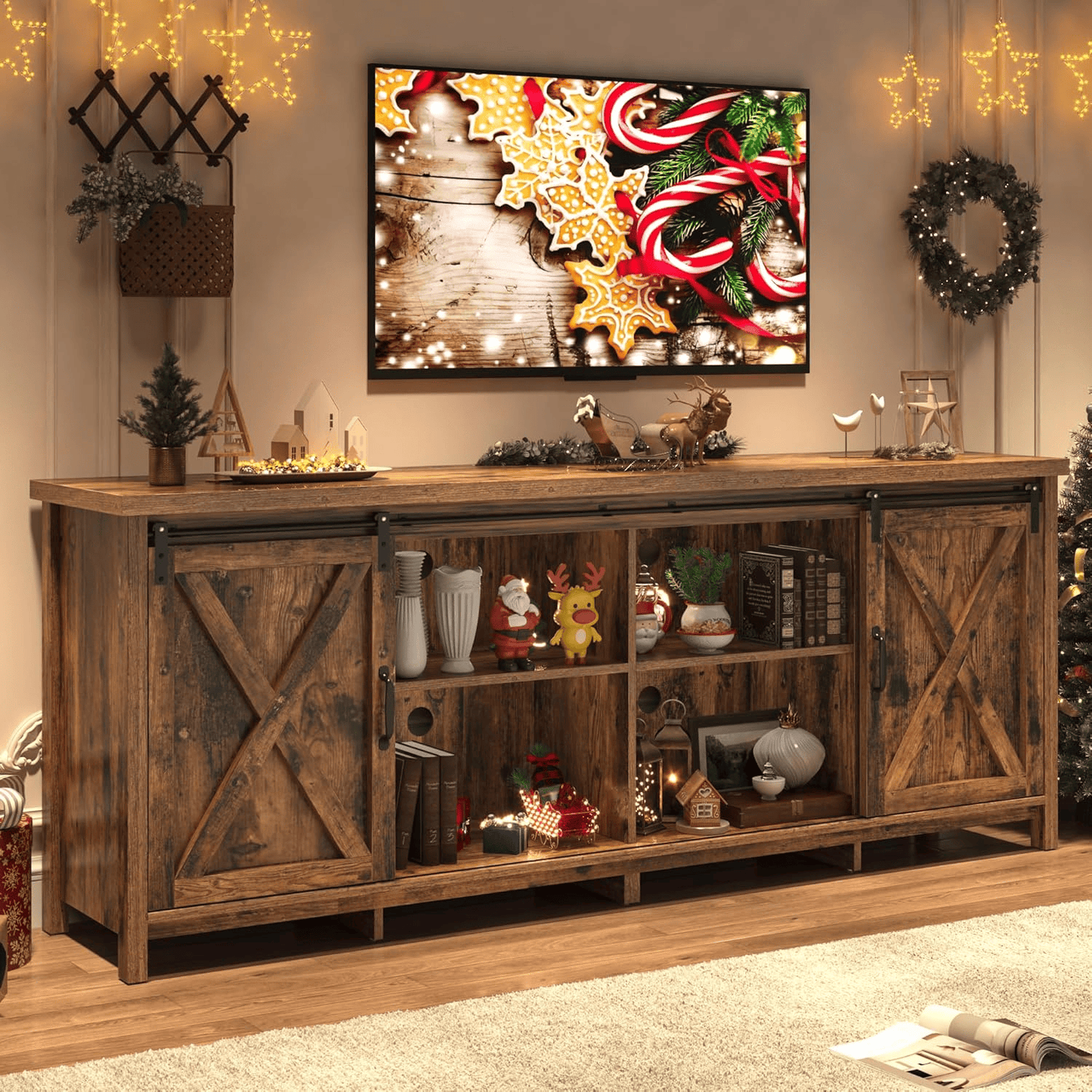 TV Stand Entertainment Center for 80 Inch TV