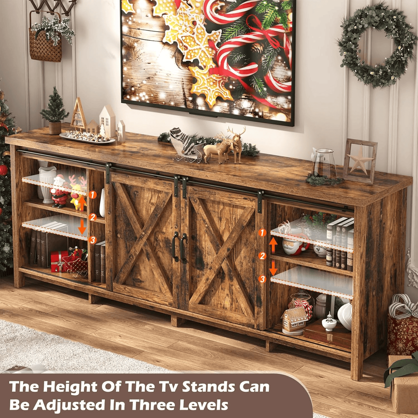 TV Stand Entertainment Center for 80 Inch TV